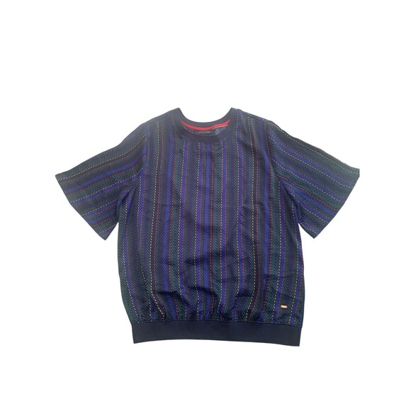 Tommy Hilfiger Women’s Striped Short Sleeve Top Size Small Multicolor NWT - Picture 1 of 8